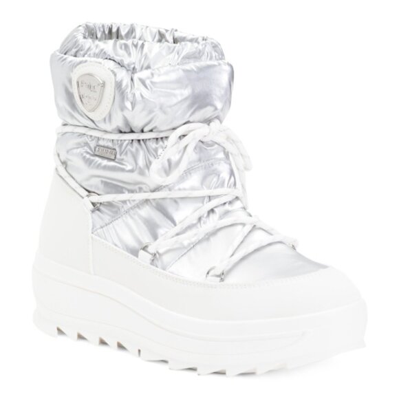 Pajar Shoes - NEW PAJAR Moon Bungee Lace Mid Calf Boots Silver for women 1061tmn